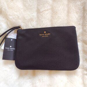 Kate Spade Black Wristlet Classic Chelsea Nylon Medium Wristlet Pouch Clutch